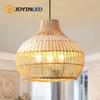 35/40/50cm Rattan Lamp Shade Wicker Woven Lamps for Kitchen Home Hotel Villa Lampshade Round E27 Rattan Light Pendant Chandelier
