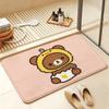 So Lovely R-Rilakkuma-S bear Anti‑Slip Floor Mat Short Plush Rug mat Soft Comfortable Machine Washable Home Decor