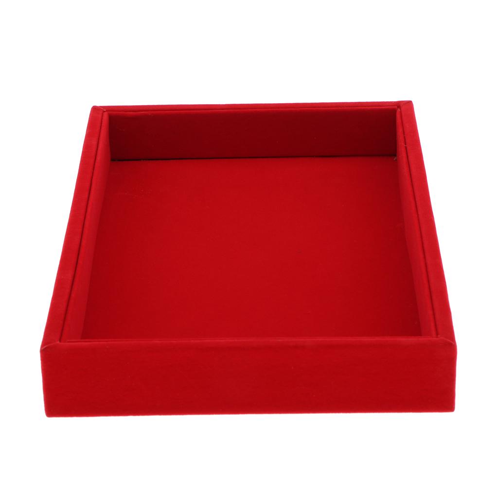 Elegant, catifea, stivuitoare, tavă de afișare pentru bijuterii, organizator de colier, gri