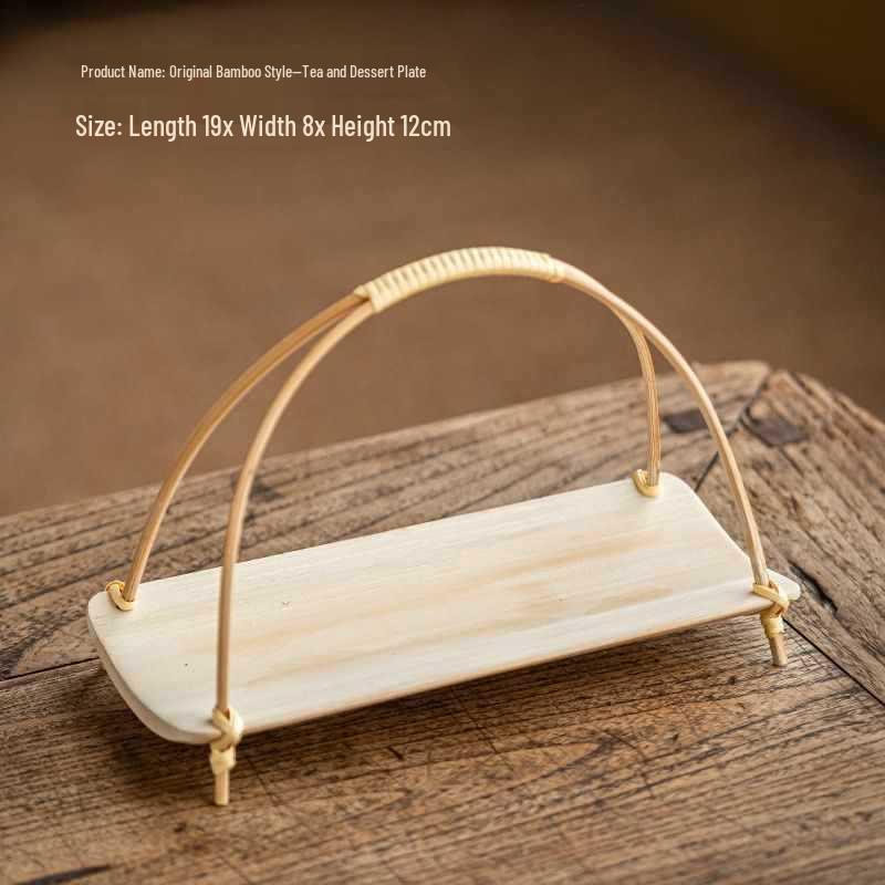 Wooden Multi-Compartment Tea Tray & Snack Plate