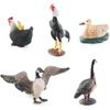 High-quality Pvc Animal Models Including Realistic Mother Duck Hen With Chicks Goose