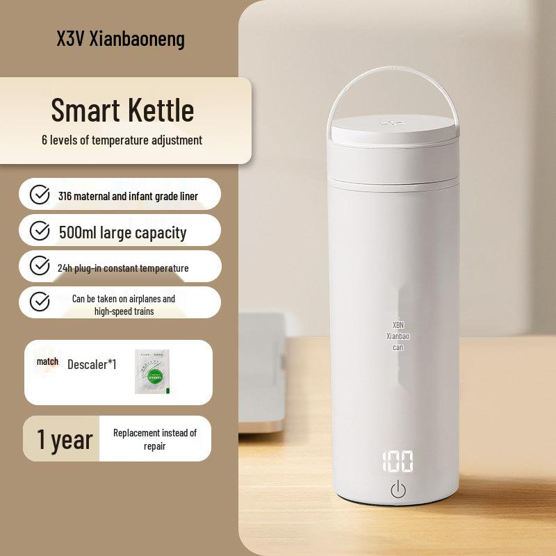 Portable Electric Water Heating Cup for Travel, Office, and Dorm Use
