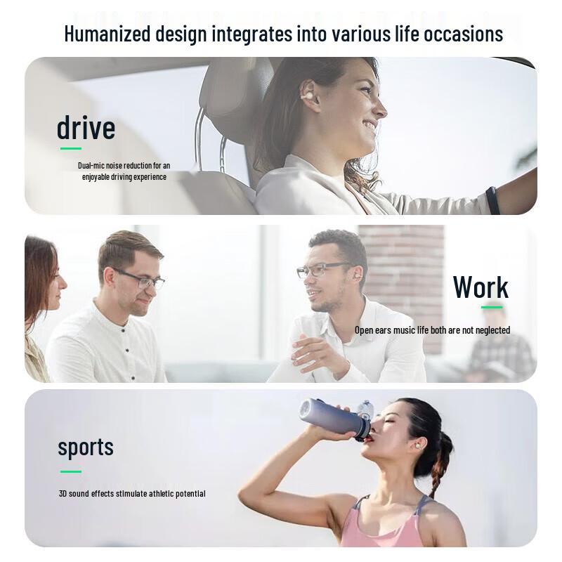 OKSJ A13 Bone Conduction Open-Ear Sports Bluetooth Headset