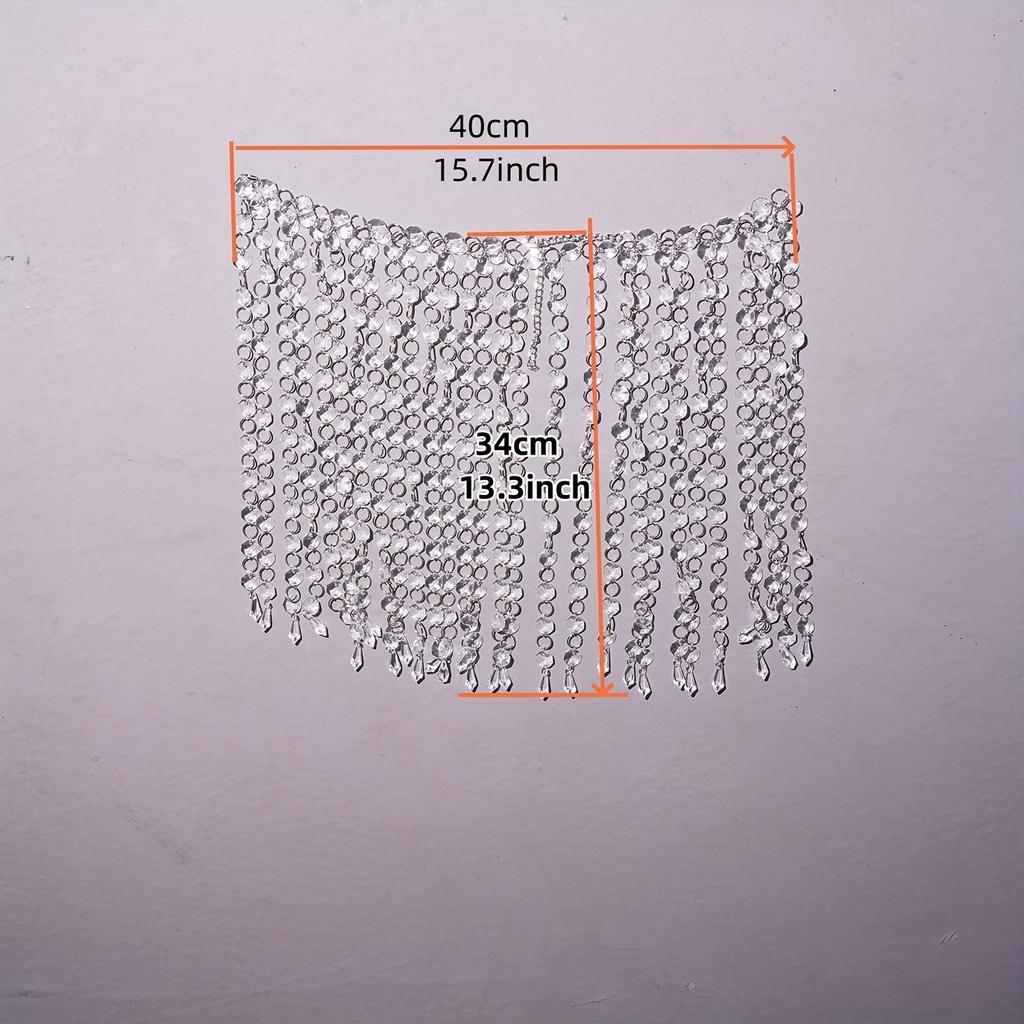 Σέξι Φούντες Πέτρες Φούστα Χάντρες Πούλιες Φούντες Φούστα Τεχνητό Κρυστάλλινο Κρεμαστό Μπικίνι Παραλίας Χειροποίητη Κοντή Φούστα Αλυσίδα Σώματος Κοσμήματα