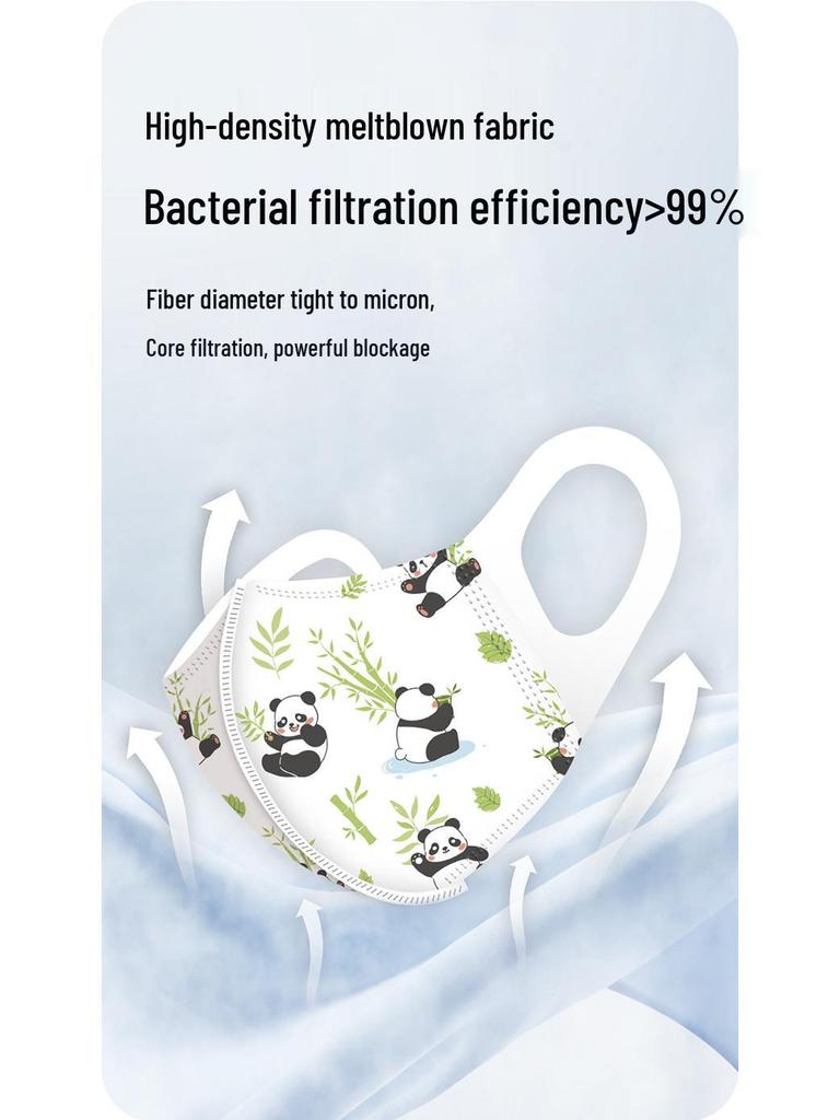 Individually Packed 3D Protective Masks for Kids Aged 0-6, Breathable & Disposable