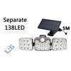 138 / 198LED Solar Lights Outdoor Motion Sensor  Human Induction  Adjustable  Head  IP65 Waterproof Solar Power Wall Lamp
