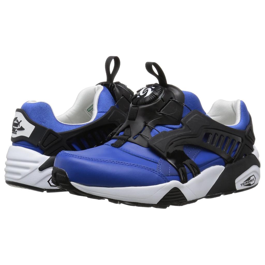 Puma Disc Blaze Leather Comfortable Versatile Shock Absorbing Mid-Top Lifestyle Casual Shoes Men Casual Shoes Blue White 361979-03