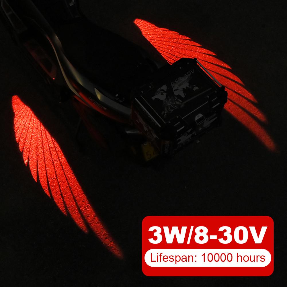 2Pcs Motorcycle Led Light Waterproof Angel Wings LED Tail Lights Super Bright Motorcycle Spotlight Decorative Lamp Accessories