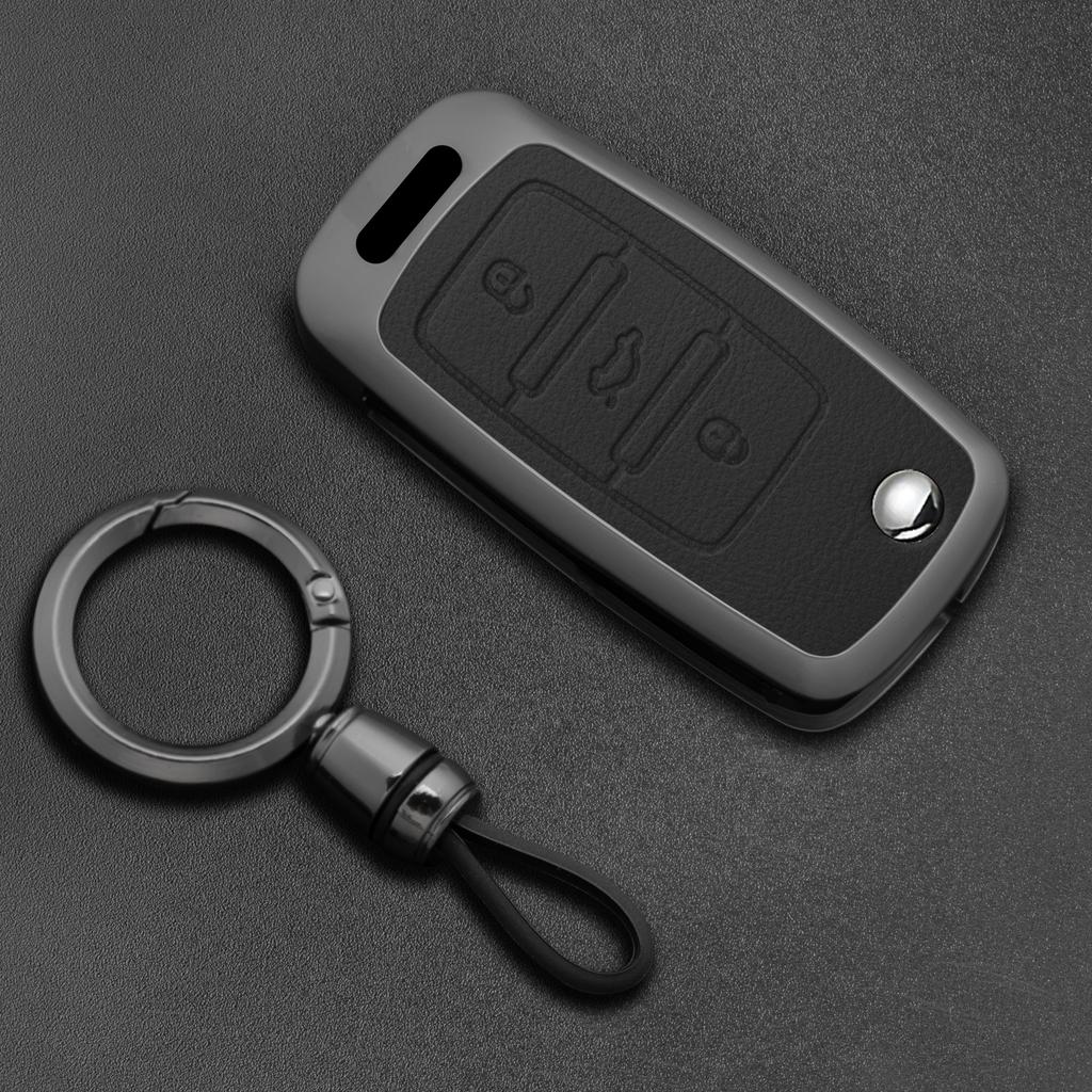 Styling Mouldings Car Key Case Cover Key Bag Fob For VW Volkswagen Polo Golf Passat Beetle Tiguan Seat Leon Altea Skoda Octavia