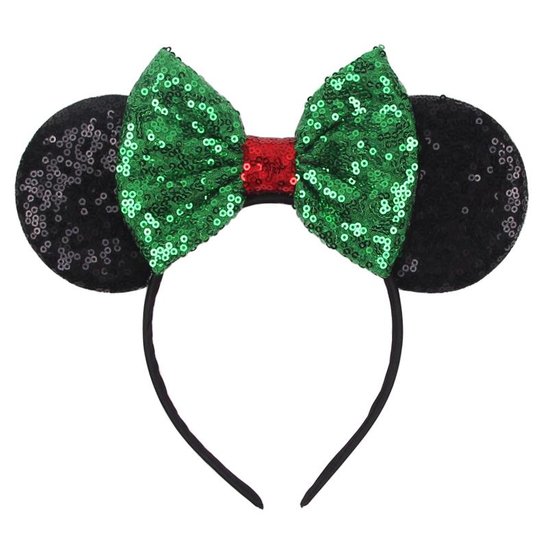 

Дисней Рождественский Ободок с Микки Маусом для Девочек Пайетки Бант Фестивальная Вечеринка Ободок для Волос DIY Аксессуары для Волос