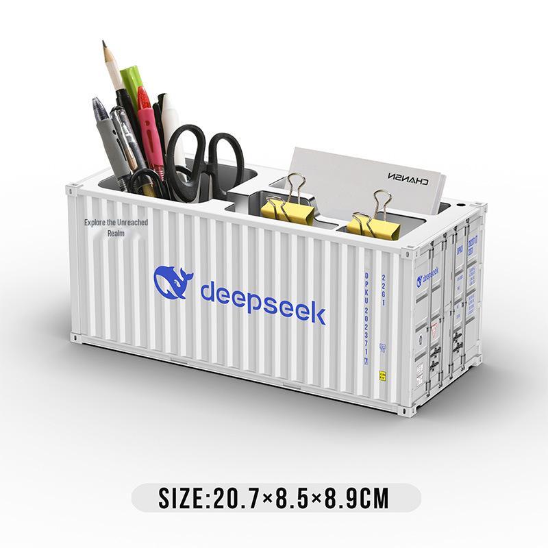 Mini 1:30 Scale Desktop Pen Holder & Business Card Storage Box with Custom Logo