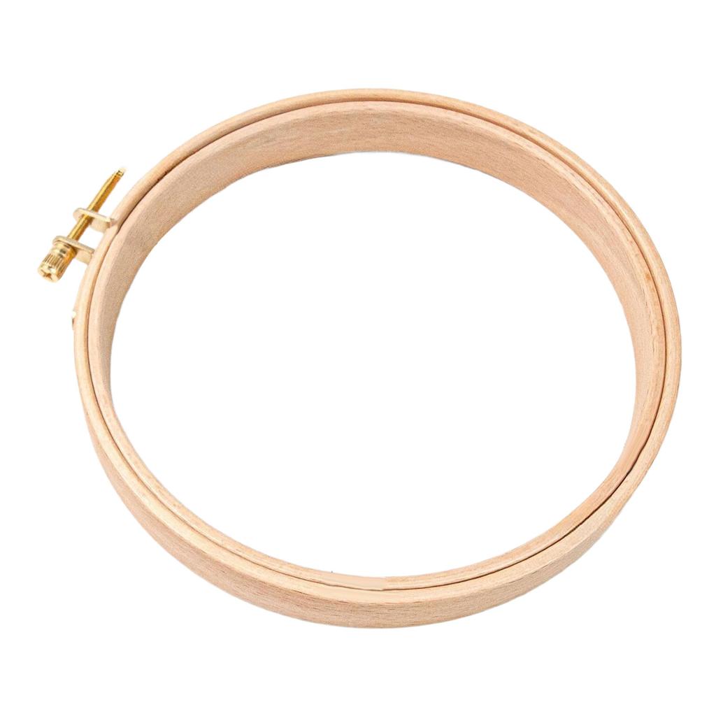 Round Wood Stitching Hoop Spring Clip Round Embroidery Hoop Stitching Embroidery Frame for Embroidery Sewing Stitching