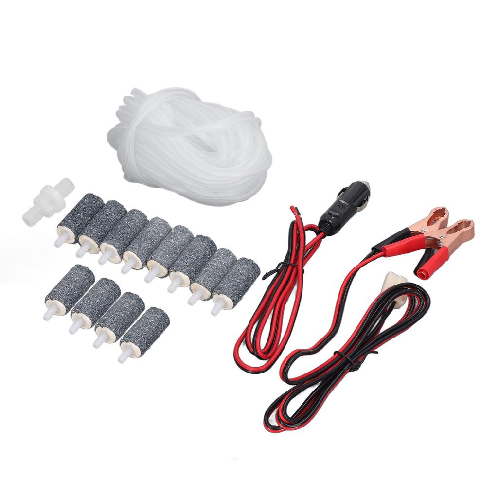 Air Pump Accessory Air Hose Check Valve Bubble Stone Battery Clamp Cable Set Kit MPQ 906