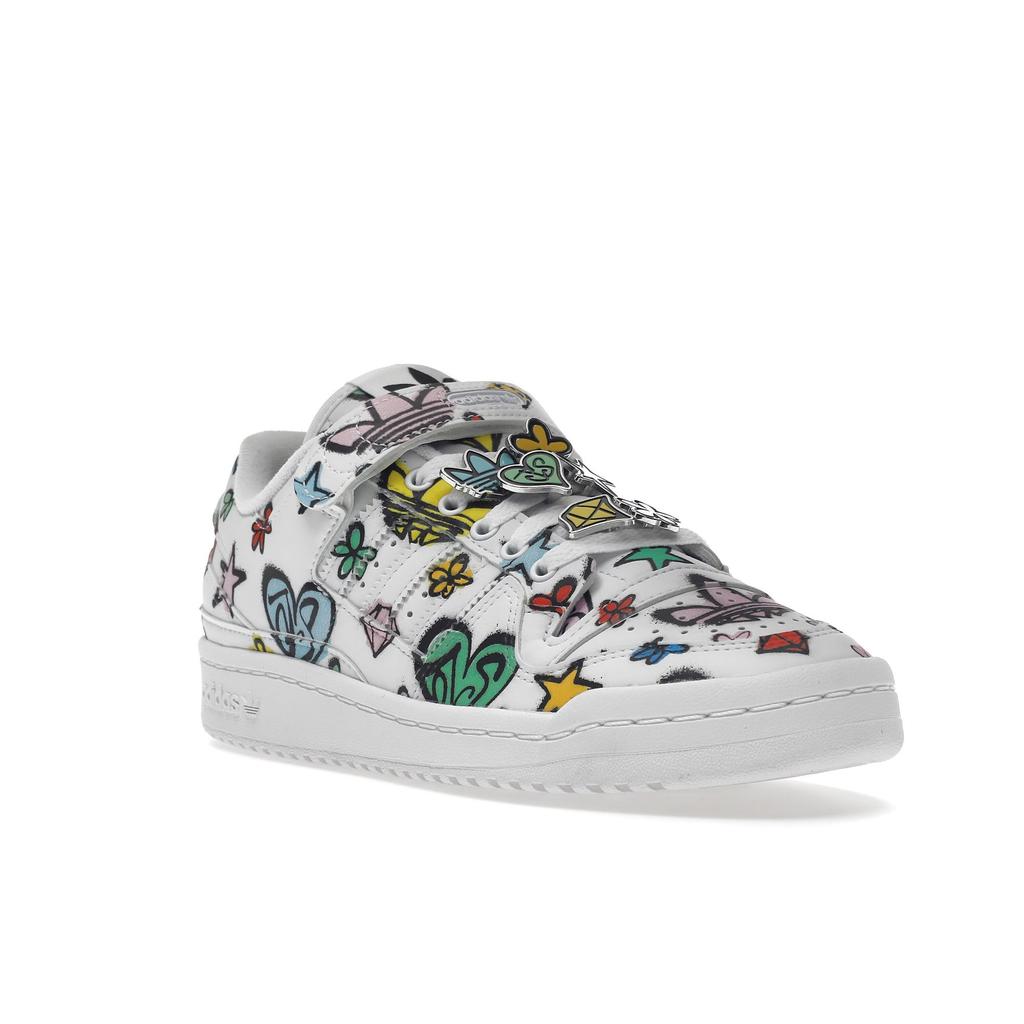 Jeremy Scott x adidas Forum 84 Low Monogram Buty Unisex Biały Chmurny Biały Rdzenny Czarny GX9668