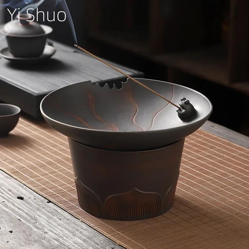 Jianshui Purple Pottery Multi-Functional Exhausted Tea Jar Filter Barrel with Lid Tea Basin TeaCup Tea Wash
