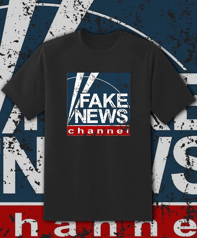 Men s and Women s T-shirts Fake News Channel shirt S