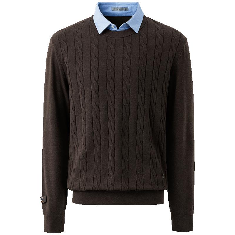 Giovanni Valentino Men's Faux Two-Piece Knit Sweater