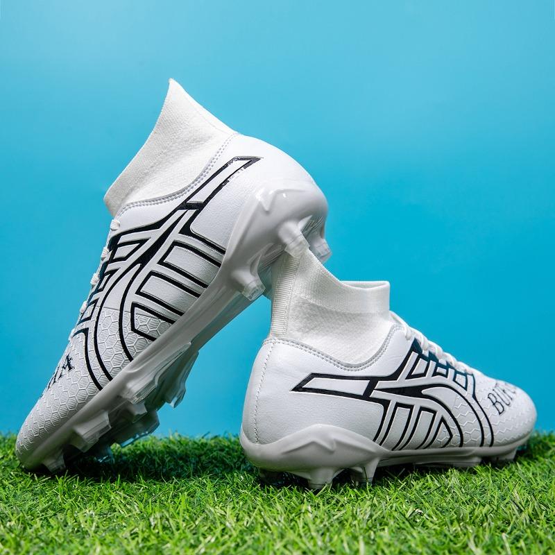 New high-top football shoes men's and women's adult spikes professional game training football shoes wear-resistant
