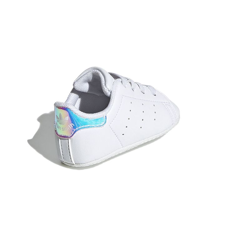 adidas Stan Smith Crib White Iridescent Baby Sneakers Cloud-White Silver-Metallic FY7892