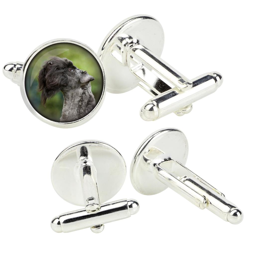 Kerry Blue Terrier, Irish Blue Terrier - cufflinks in a box, handmade jewelry, product of the Art-Dog brand