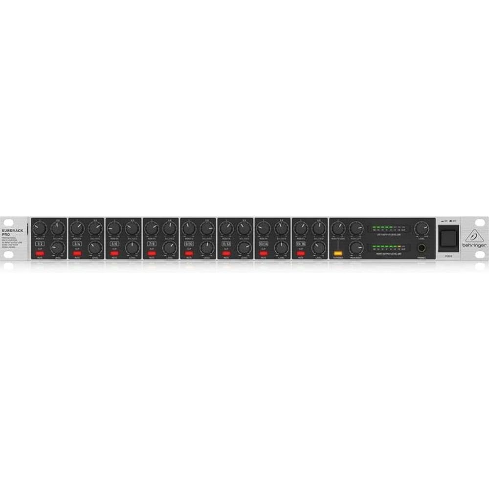 Behringer Analog Line Mixer 1U Size 16 Mono/8 Stereo High Quality Mic Preamp RX1602 V2