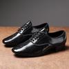 Leather Latin Dance Shoes for Men Soft Rubber Sole Modern International Standard Dancing Shoes Heeled 3cm