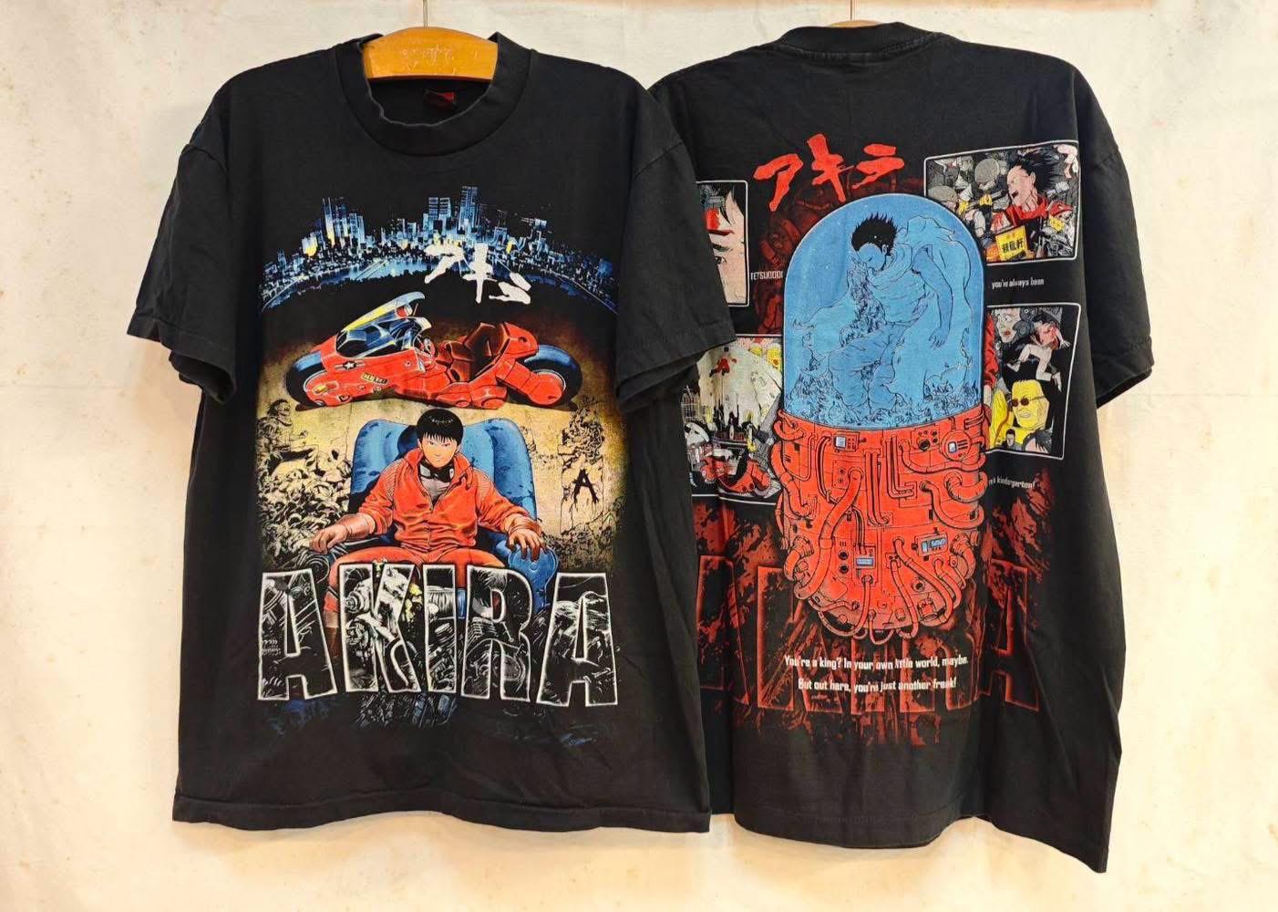 80s Anime Akira Tetsuo Shima AOP Cartoon VTG Sz.L Single Stitch T-Shirt REPRINT Unisex T-Shirt XXXXL