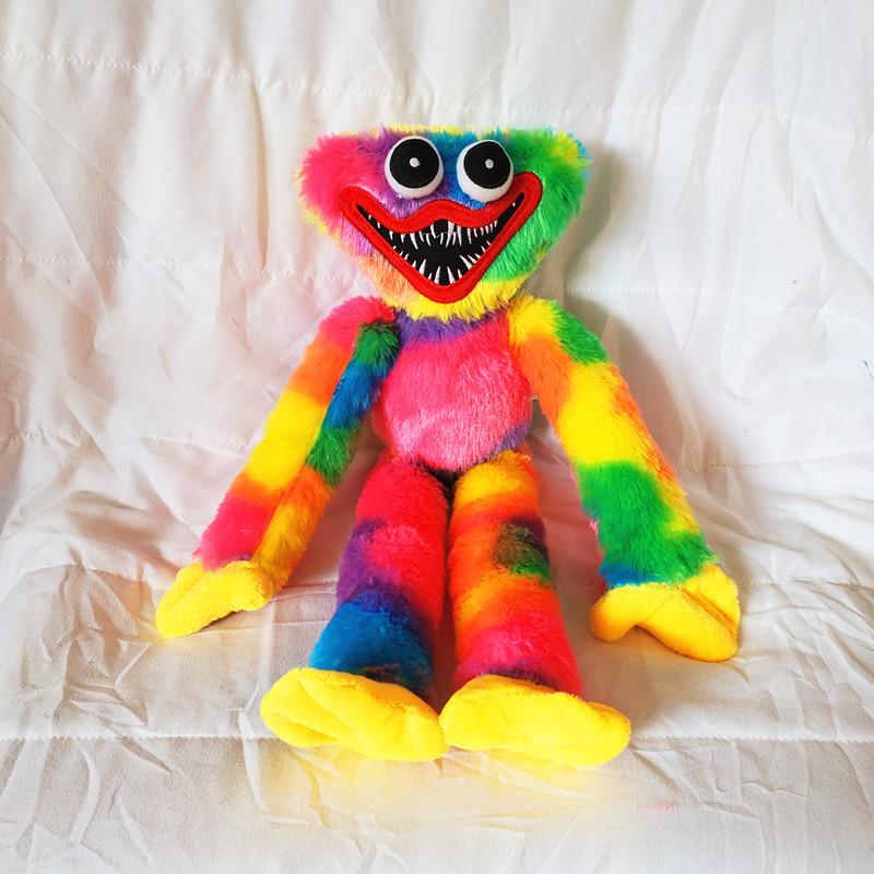 40CM Colorful Cartoon Games Poppy Huggy Wuggy Plush Toys Sequins Stuffed Toys Children's Gifts
