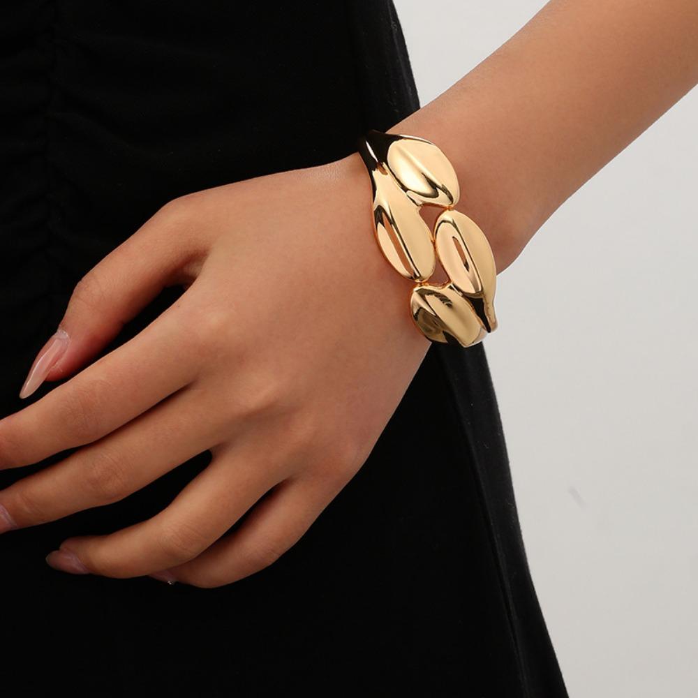 Bracelet INS Minimalist Irregular Wave Jewelry Metal Glossy Bracelet Ladies Jewelry