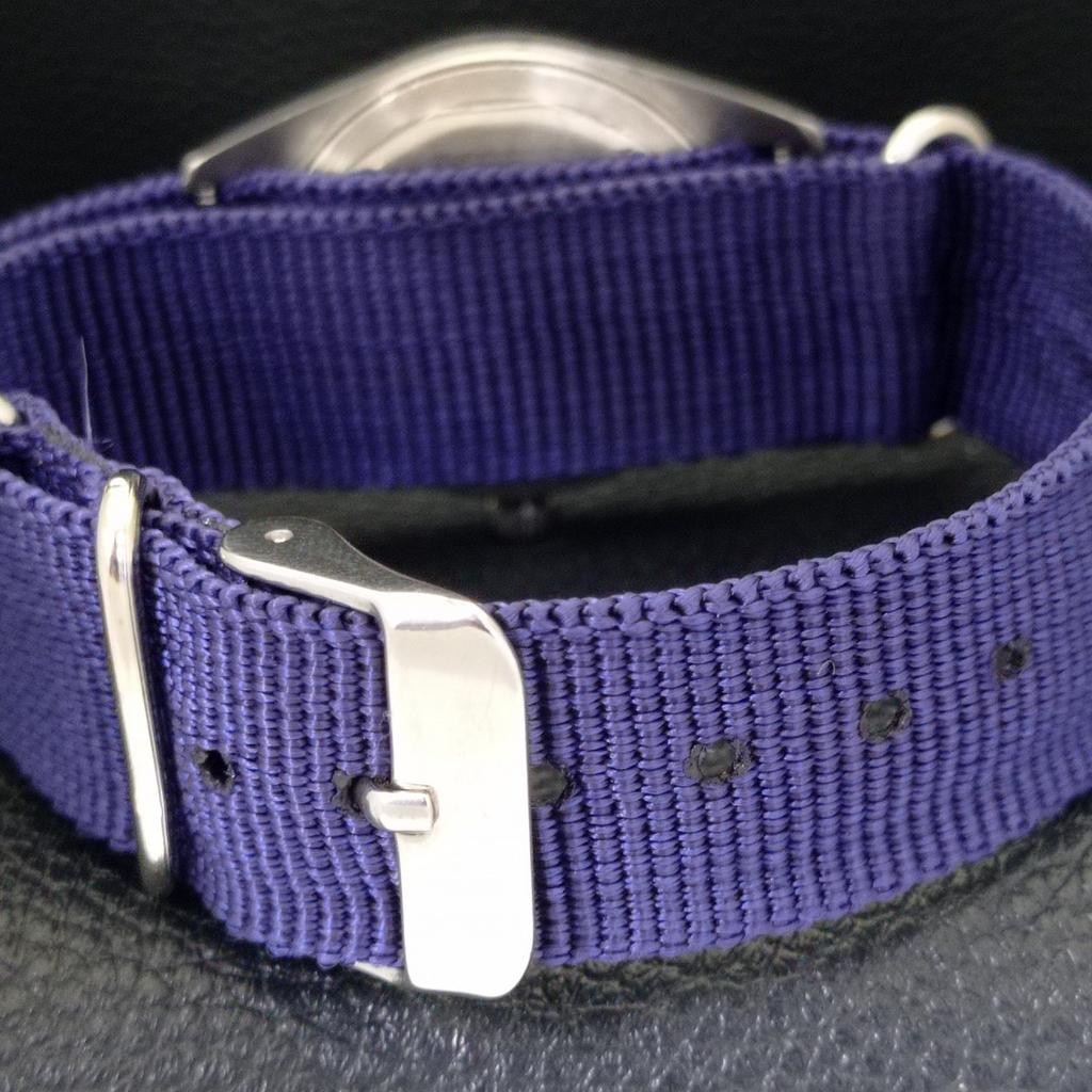 VINTAGE TITONI AIRMASTER TITOFLEX HAND-WINDING SWISS MENS PURPLE WATCH a702035-5