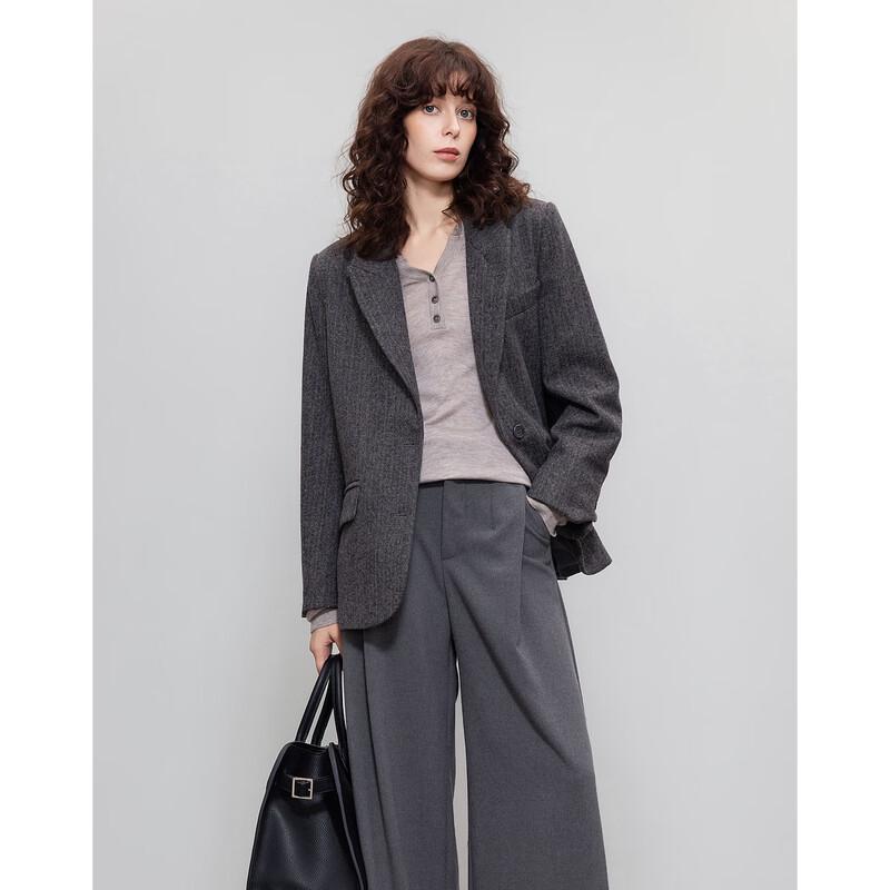 Demana Women s Wool Blend Business Blazer L