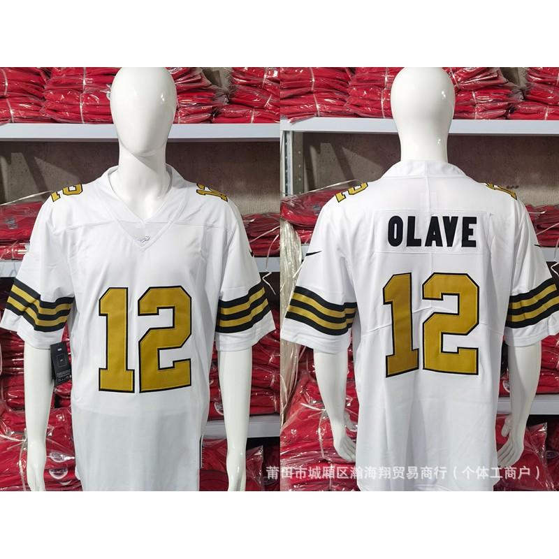 Saints Football Jersey Embroidered American Shirt Unisex Sports Top Breathable Team Game Wear