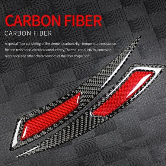 2X Carbon Fiber Car Wheel Eyebrow Fender Arch Trim Strip Decal Sticker Accessory