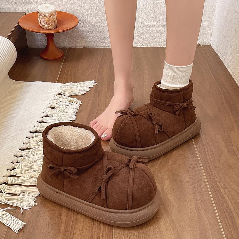 Vintage Women's Plus Size Fashion Soft Sole Winter Warm Fur One Snow Boots Padded Lined Ankle Boots Non Slip Hiking Sports Cotton Boots