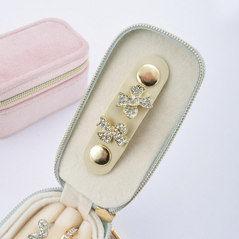 Stilvoller Schmuckhalter mit Schlüsselanhänger Miniatur-Schmuck-Reisebeutel mit Schlüsselanhänger Zubehör für Ringe und Ohrringe