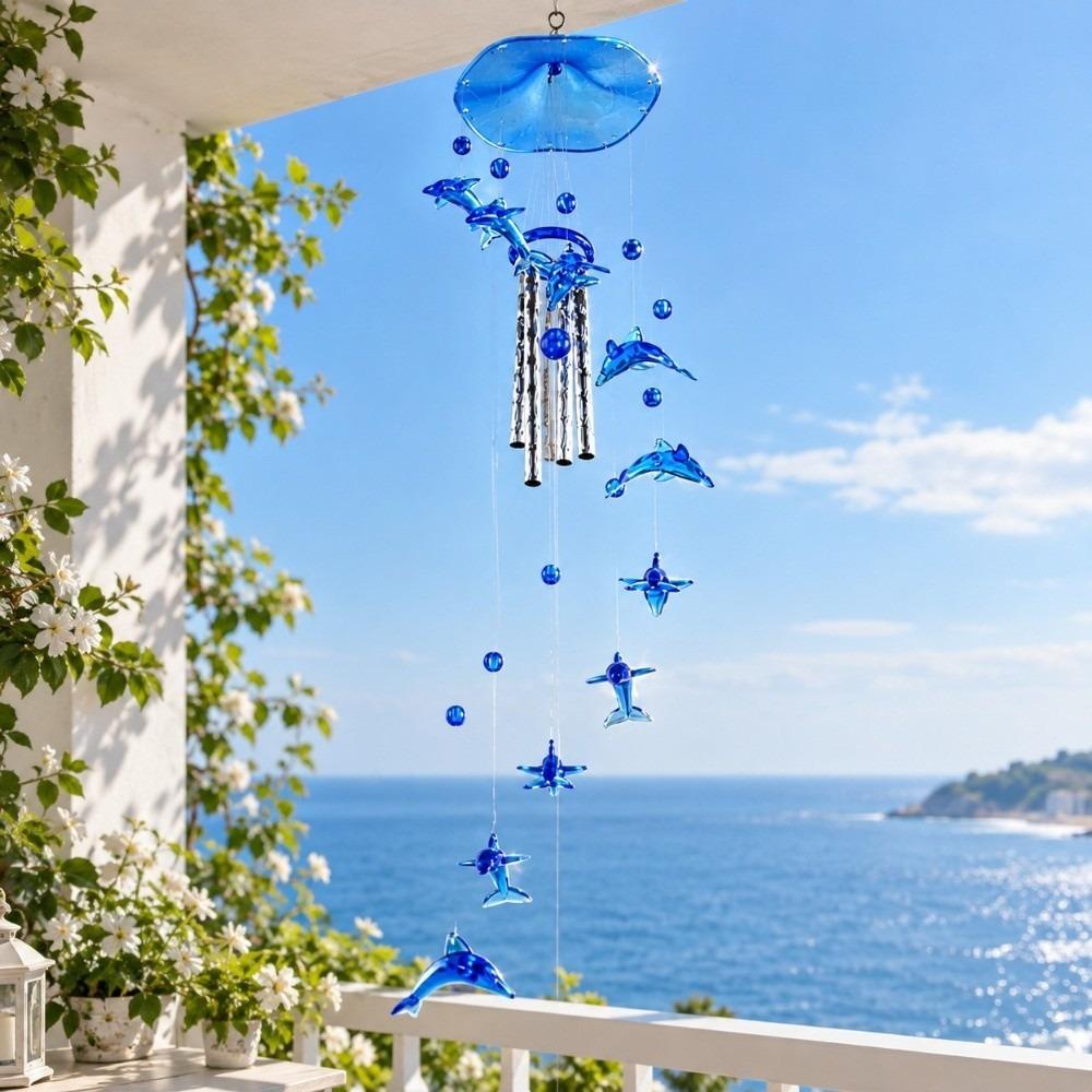 Metal Tubes Butterfly Wind Chime Star Garden Wind Chimes Window Ornaments Christmas