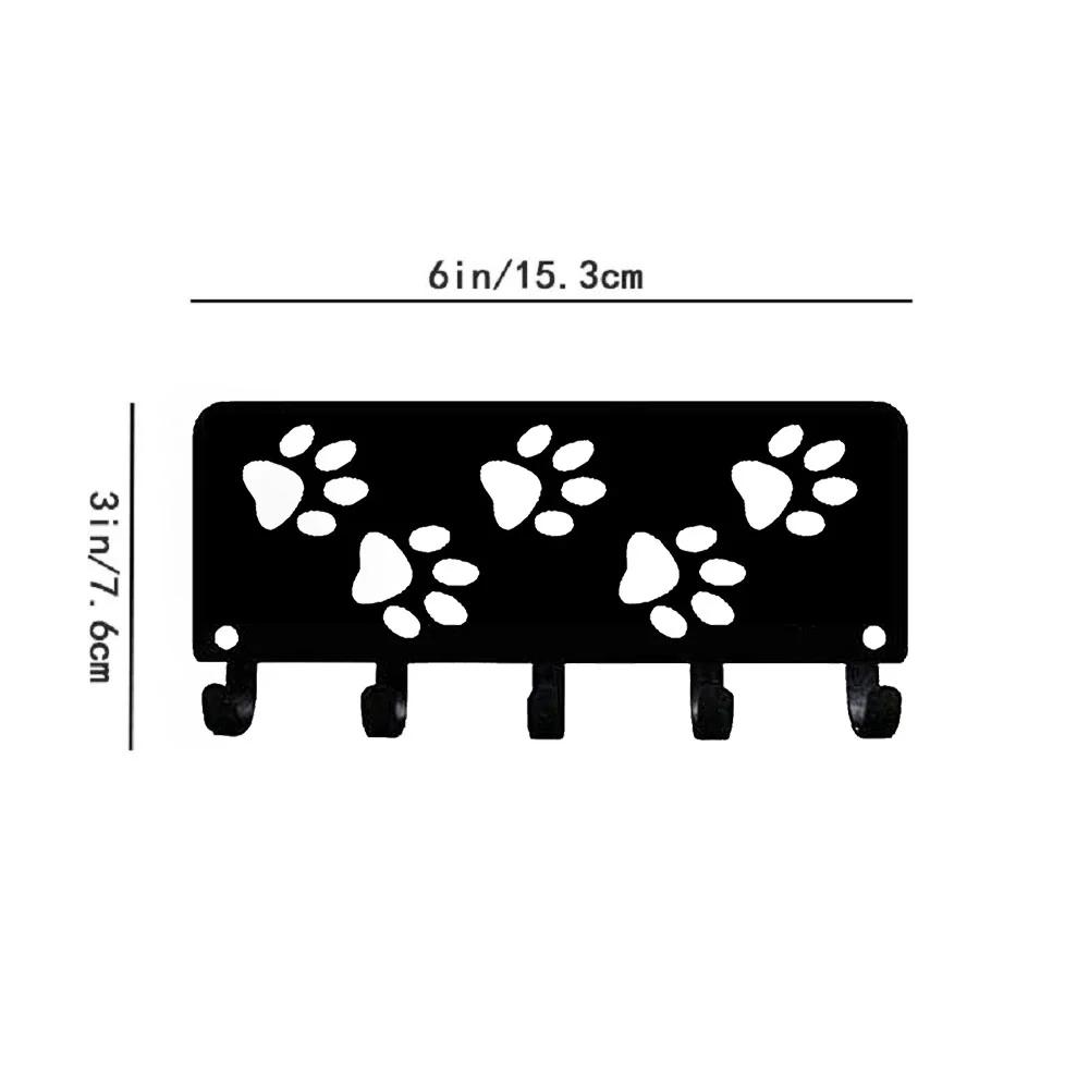 

Вешалка для ключей Walking Paws и органайзер для поводка для собак, настенное искусство из металла, настенные крючки: декоративная наклейка на стену светло-серый