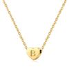 European and American New Love Titanium Steel Necklace Light Luxury Stainless Steel Collarbone Chain Women's Gold Peach Heart Pendant Sweater Chain