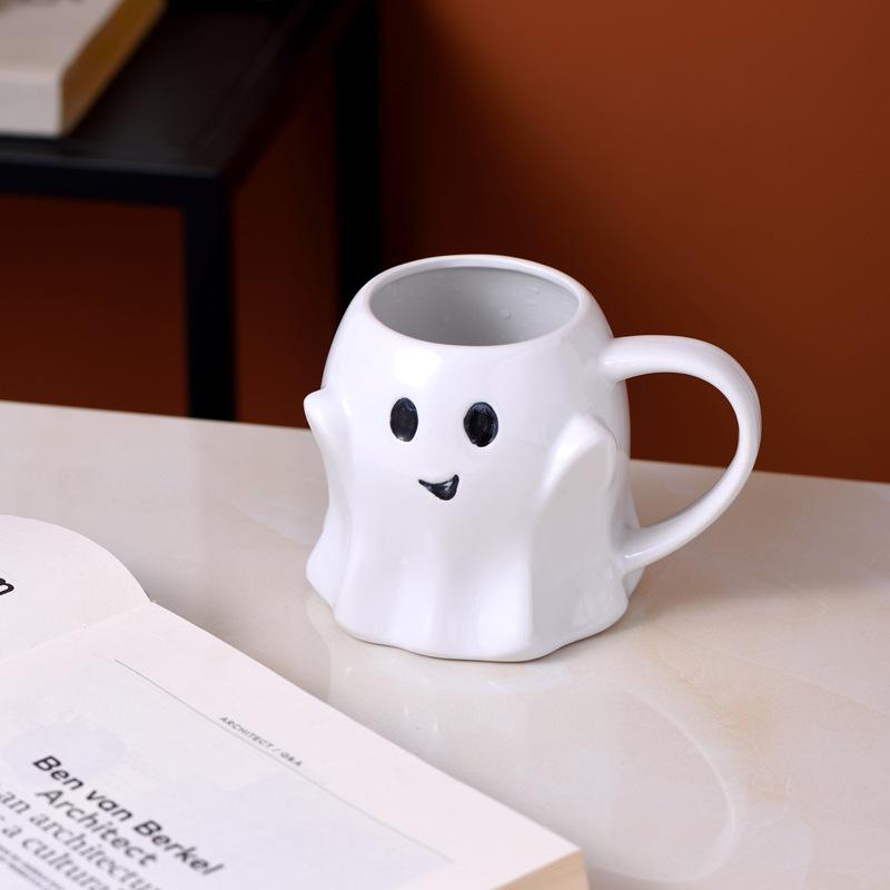 Halloween Easter Creative Cartoon Elf Water Cup Ghost Cup Coffee Milk Ceramic Mug Gift Box 301-400ml