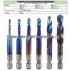 Blue-Plated High-Speed Steel Hex Shank Spiral Tap Countersink Drill