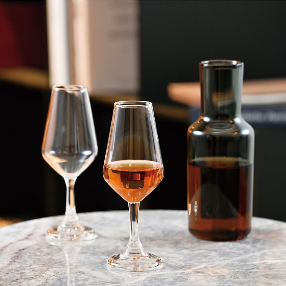 HARIO Whiskey Glass, 120mL, Wine Glass, Tasting Glass, Shot Glass, Goblet, Liqueur Glass, with Foot (HWG-120)