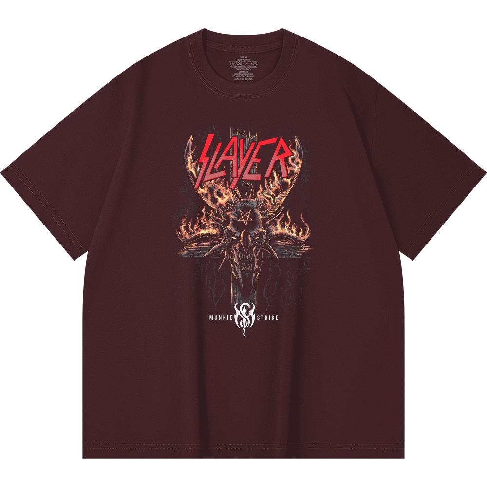 230 Gsm %100 Pamuk Heavy Metal Tişört Rock Grubu Popüler Müzik Baskılı Unisex Ağır Pamuk Tişört