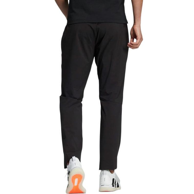 Adidas Knitted Sweatpants Men's Black Moderate Straight Fit Pants H13784