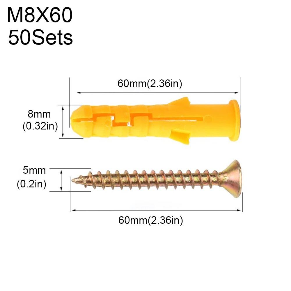 

Самосверлящий винт для расширения Пластиковые шурупы для стен Новый дюбель для стен 50cs M8x60