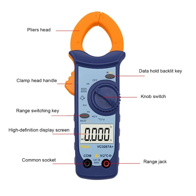 Professional Digital Clamp Multimeter Featuring Voltages Current Resistance Testing And Auto Ranges Function