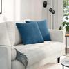 Sofa Cushions 2 Pieces Blue 45 x 45 cm Cord Fabric