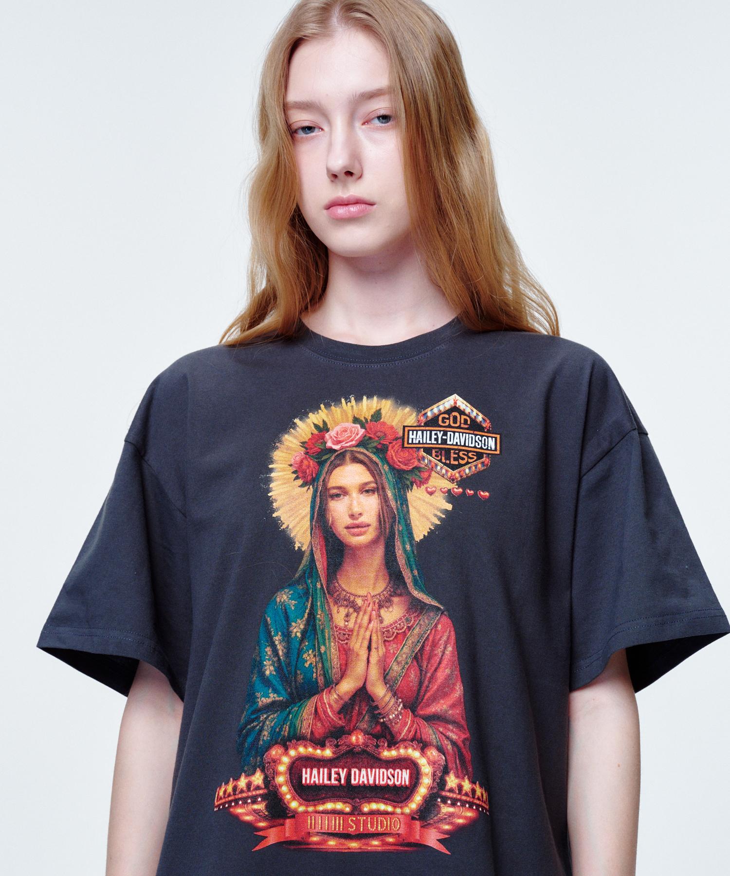 2113 Studio Loose Fit T-Shirt Hailey Davidson Dark Grey