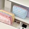 Cute Bow Cotton Makeup Bag Women Zipper Cosmetic Organizer Female Cloth Box Shape Portable Toiletry Case for Girls
