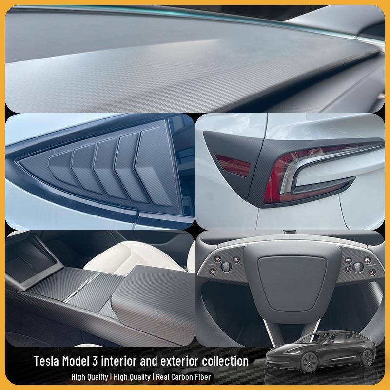 Tesla Model 3 Carbon Fiber Dashboard Patch – Highland 3 Full Car Accessory