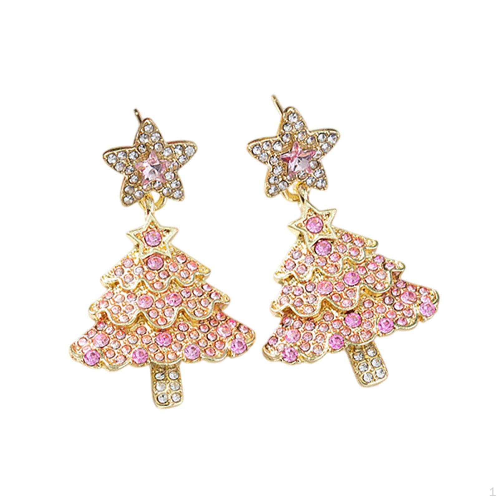 

Christmas Tree Earrings for Engagement Xmas Valentines Day Gifts Couples Style A